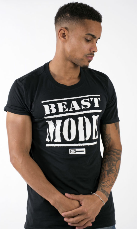 beast mode on mens t-shirt black